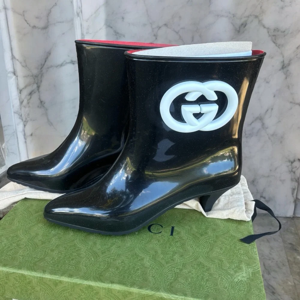 Gucci Interlocking Logo Rain Boots